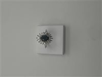 Anello Artigianale Donna in Oro bianco Zaffiro blu ANOR-268-253